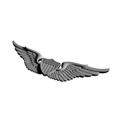Aviation Wings Badges detail view, ready for 3D printing and CNC routing