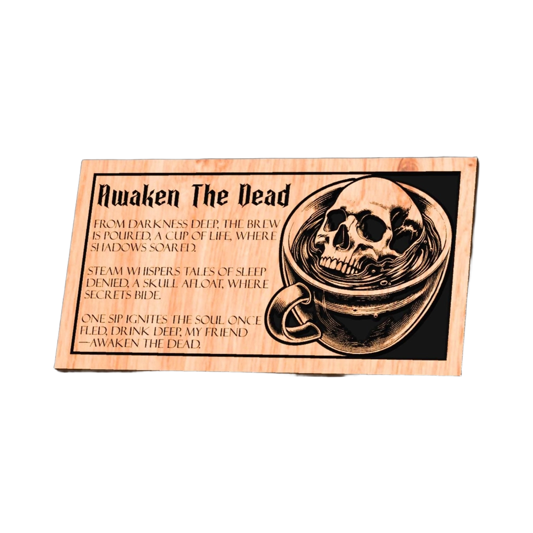 Awaken The Dead Sign design preview, skulls & skeletons