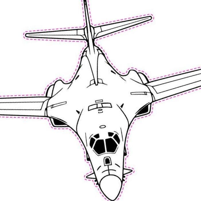B-1 Lancer Bomber (Front) SVG file included with instant download