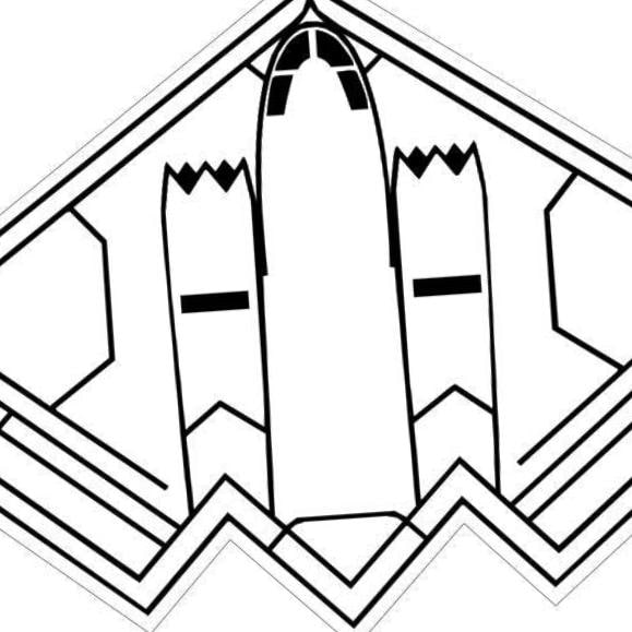 B-2 Spirit Bomber detail view, ready for laser cutting and CNC routing