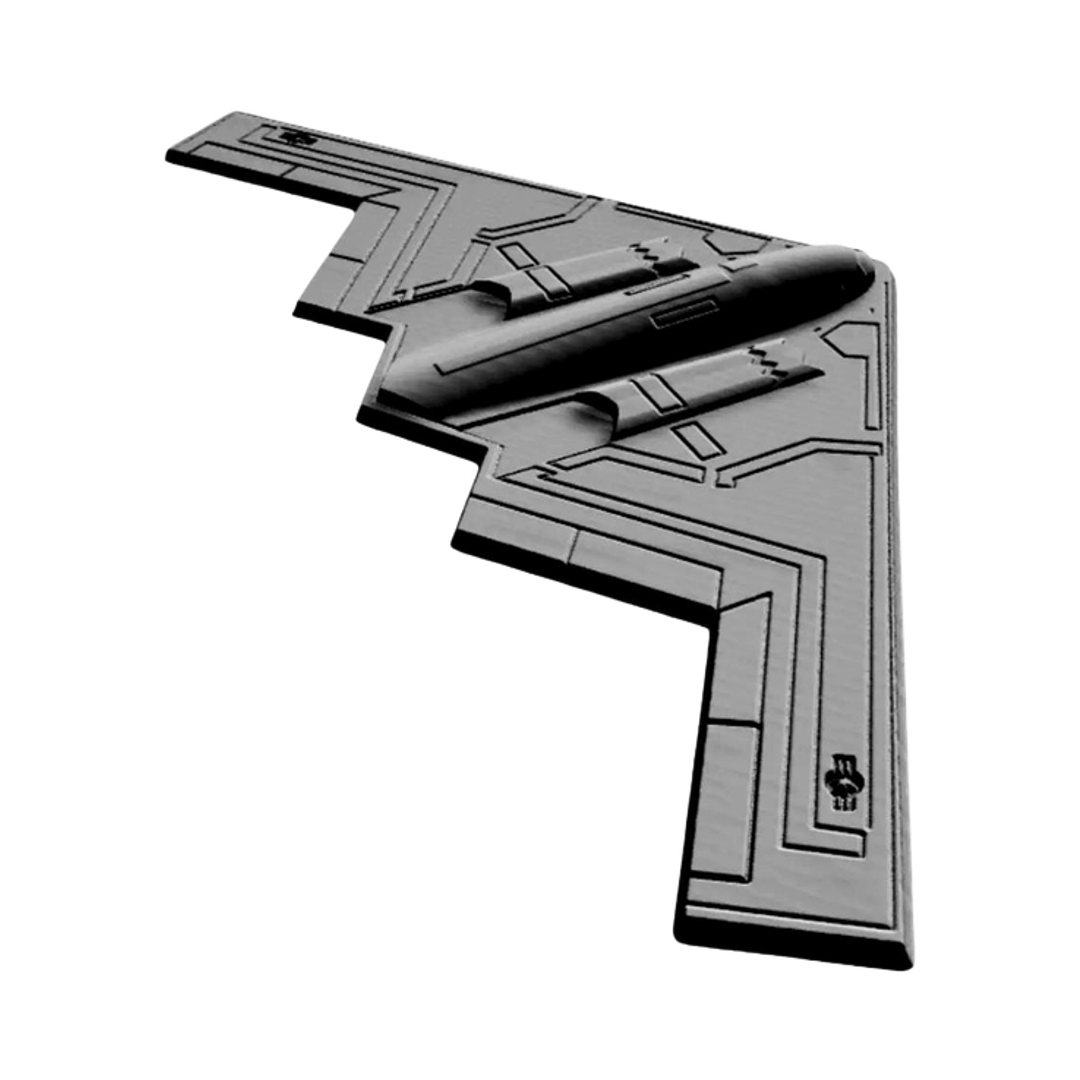 B-2 Stealth Bomber detail view, ready for 3D printing and CNC routing