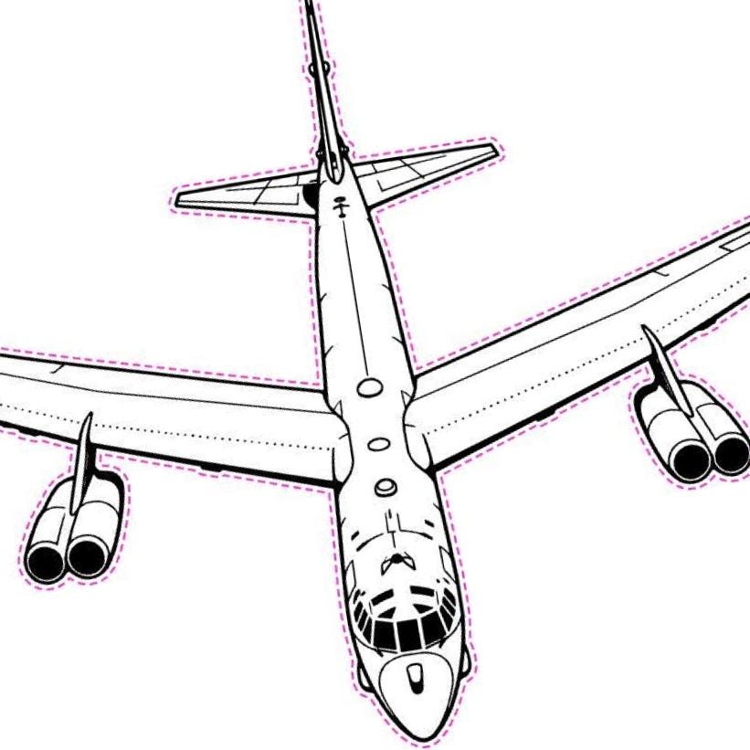 B-52 Stratofortress detail view, ready for digital crafting