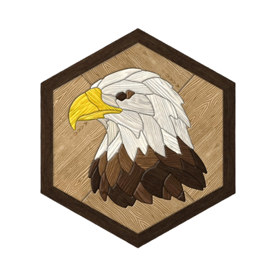 Bald Eagle Intarsia Pattern SVG file for digital crafting, LightBurn and Vectric ready