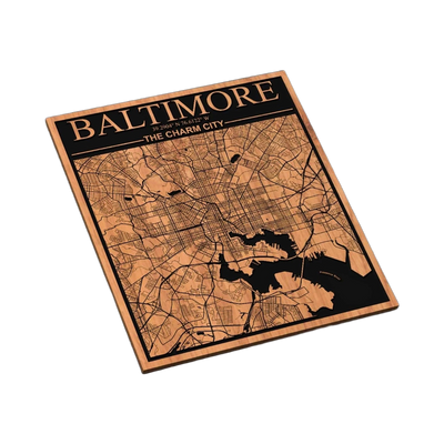 Baltimore Maryland City Map SVG file for laser cutting and CNC routing, LightBurn and Vectric ready