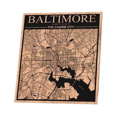 Baltimore Maryland City Map design preview, us states