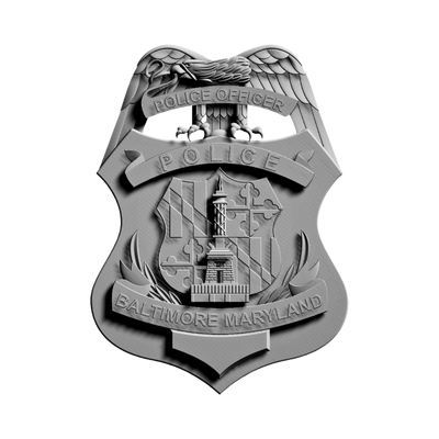 Baltimore Maryland Police Badge STL file for digital crafting, LightBurn and Vectric ready