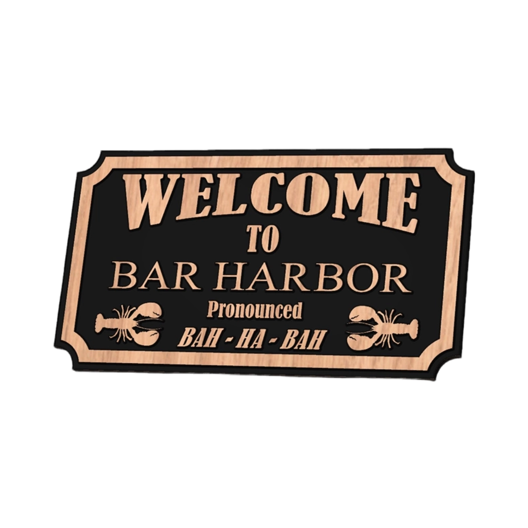 Bar Harbor Maine Welcome Sign design preview, us states