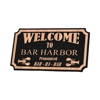 Bar Harbor Maine Welcome Sign design preview, us states