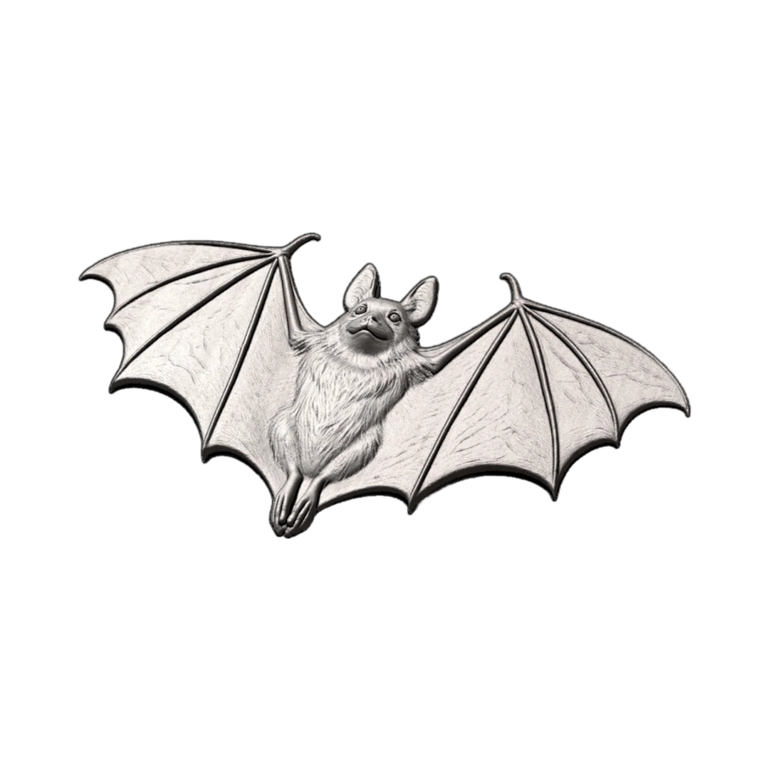 Halloween Bat detail view, ready for 3D printing and CNC routing