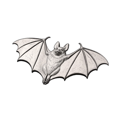 Halloween Bat detail view, ready for 3D printing and CNC routing