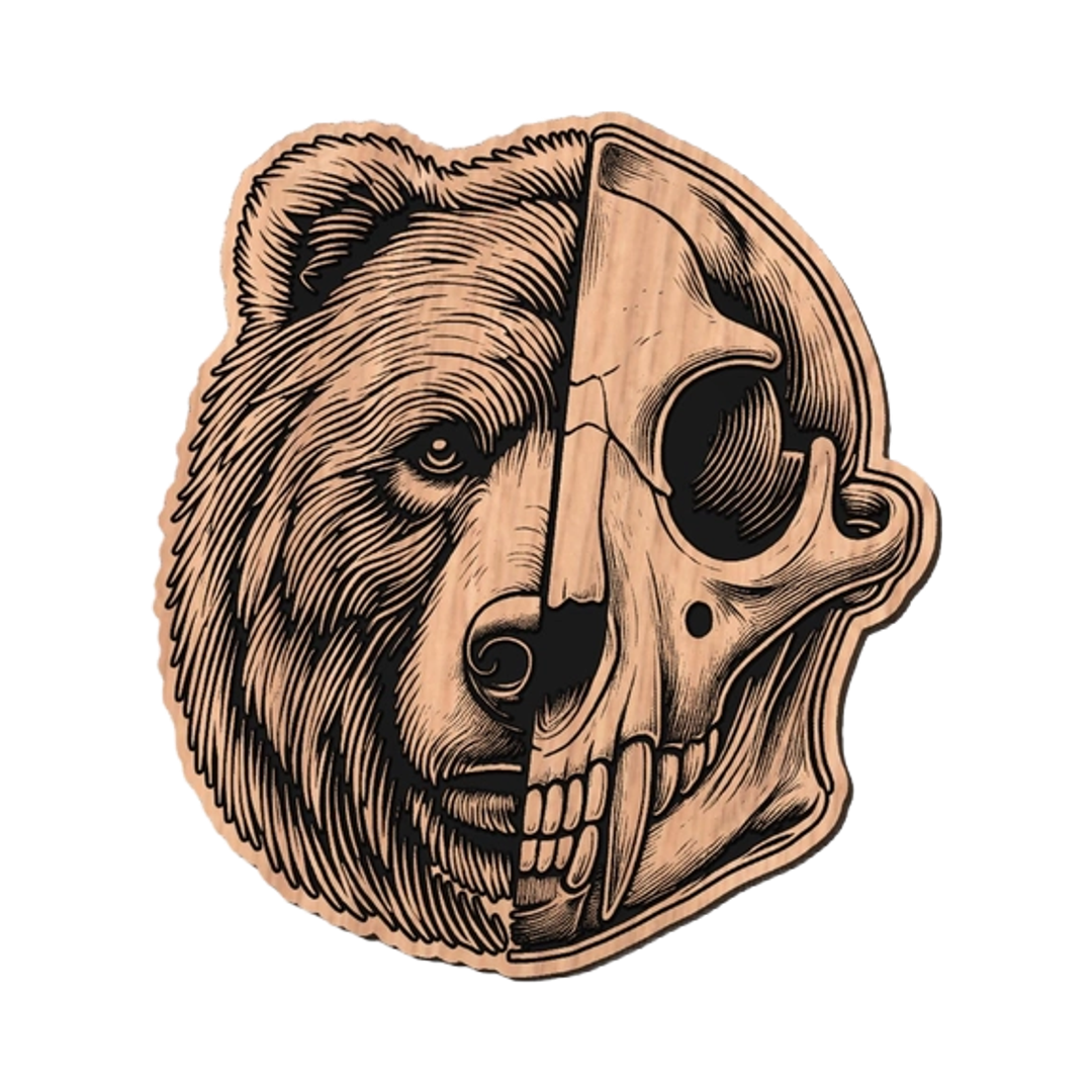 Bear Skull design preview, animals & wildlife