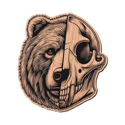 Bear Skull design preview, animals & wildlife