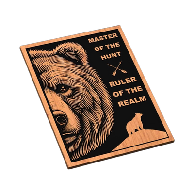 Bear Strength Sign SVG file for laser cutting and CNC routing, LightBurn and Vectric ready