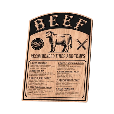 Beef Smoking Chart Design design preview, home, signs & decor