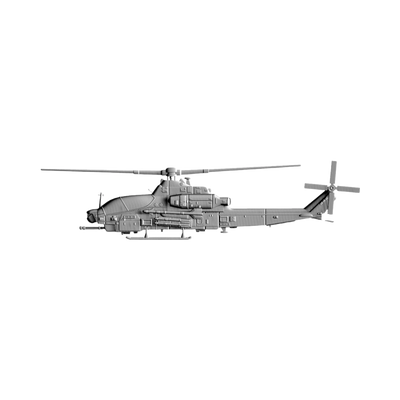 Bell AH-1Z Viper Helicopter STL file for 3D printing and CNC routing, LightBurn and Vectric ready