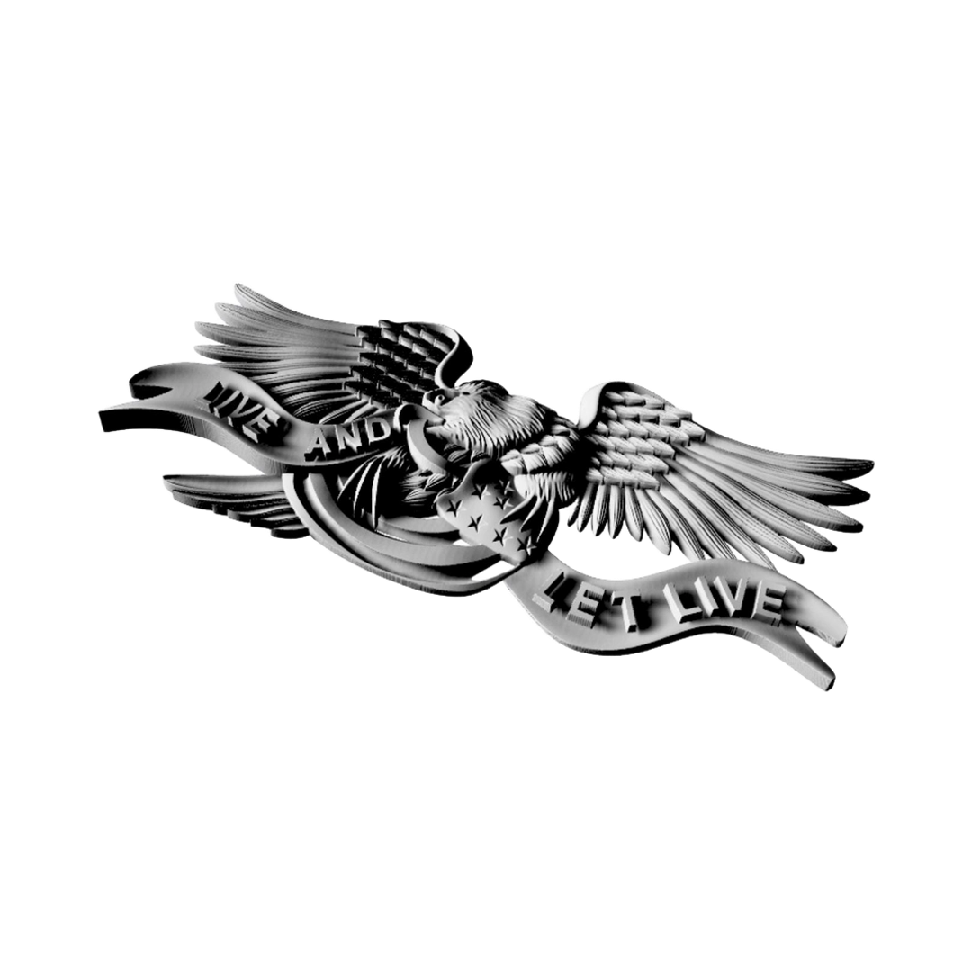 Bellamy Eagle - Live and Let Live design preview, 2nd amendment & freedom