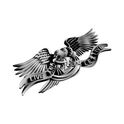 Bellamy Eagle - Live and Let Live detail view, ready for 3D printing and CNC routing