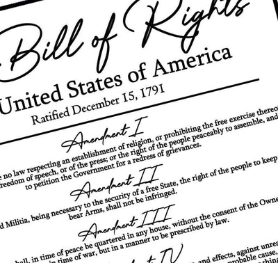 Bill of Rights detail view, ready for laser cutting and CNC routing