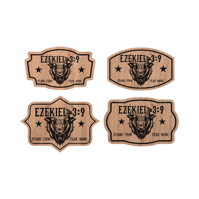 Ezekiel 3:9 Bison Bible Verse Bundle detail view, ready for laser cutting and CNC routing
