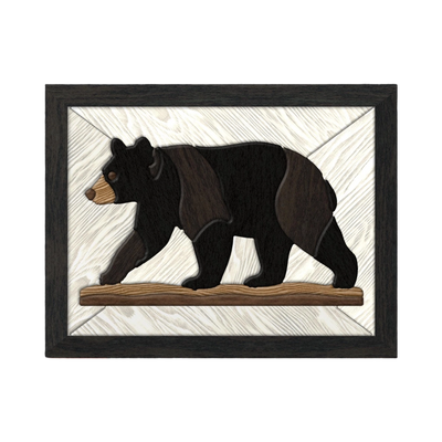 Black Bear Intarsia Pattern SVG file for digital crafting, LightBurn and Vectric ready