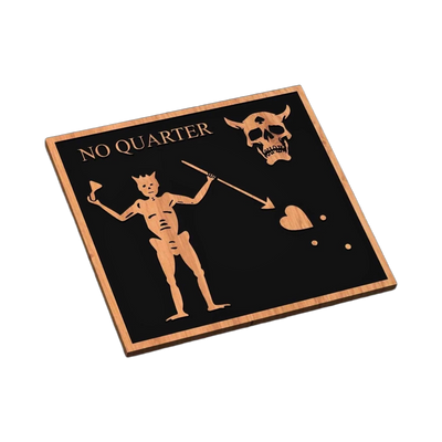 Blackbeard Pirate 'No Quarter' Logo SVG file for laser cutting and CNC routing, Glowforge and LightBurn ready