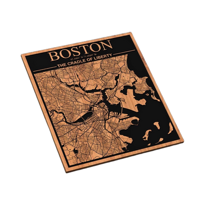 Boston, Massachusetts City Map SVG file for laser cutting and CNC routing, LightBurn and Vectric ready