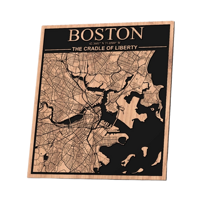 Boston, Massachusetts City Map design preview, us states