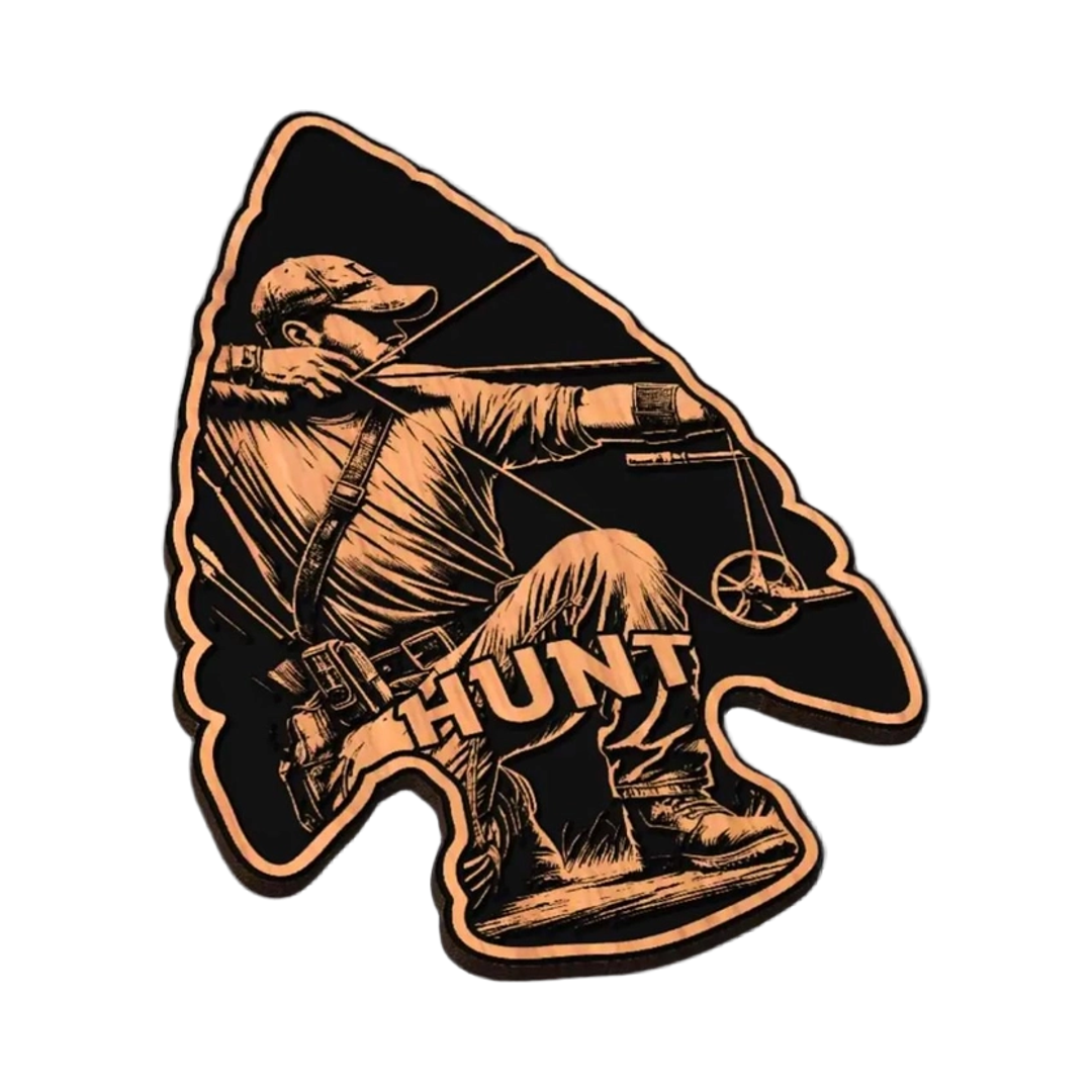 Bow Hunting Arrowhead SVG file for laser cutting and CNC routing, LightBurn and Vectric ready