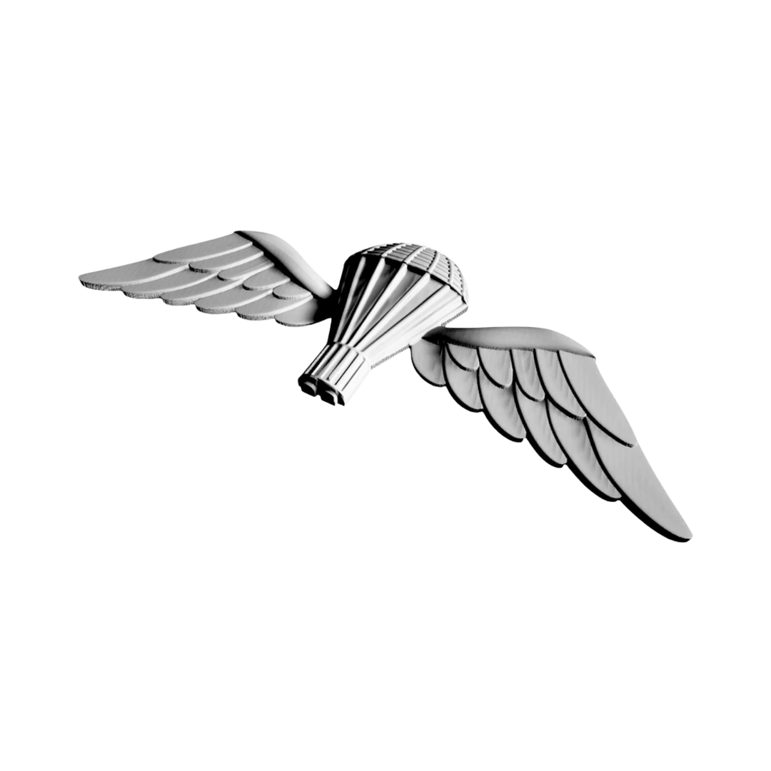 British Military Jump Wings detail view, ready for 3D printing and CNC routing