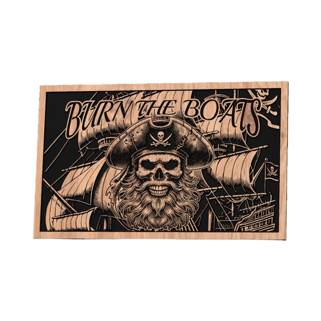 Burn The Boats Pirate design preview, skulls & skeletons