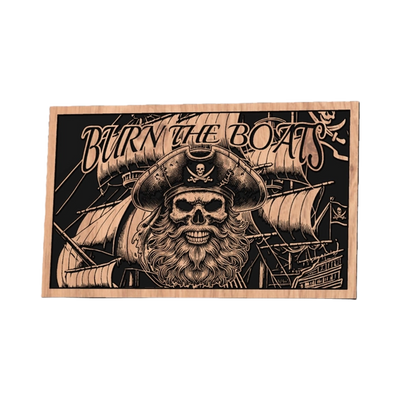 Burn The Boats Pirate design preview, skulls & skeletons