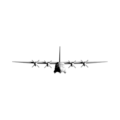 C-130 Hercules Aircraft STL file for 3D printing and CNC routing, LightBurn and Vectric ready