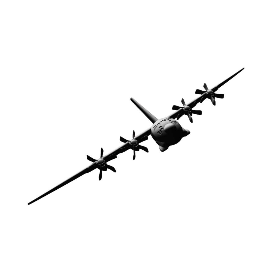 C-130J Hercules detail view, ready for digital crafting
