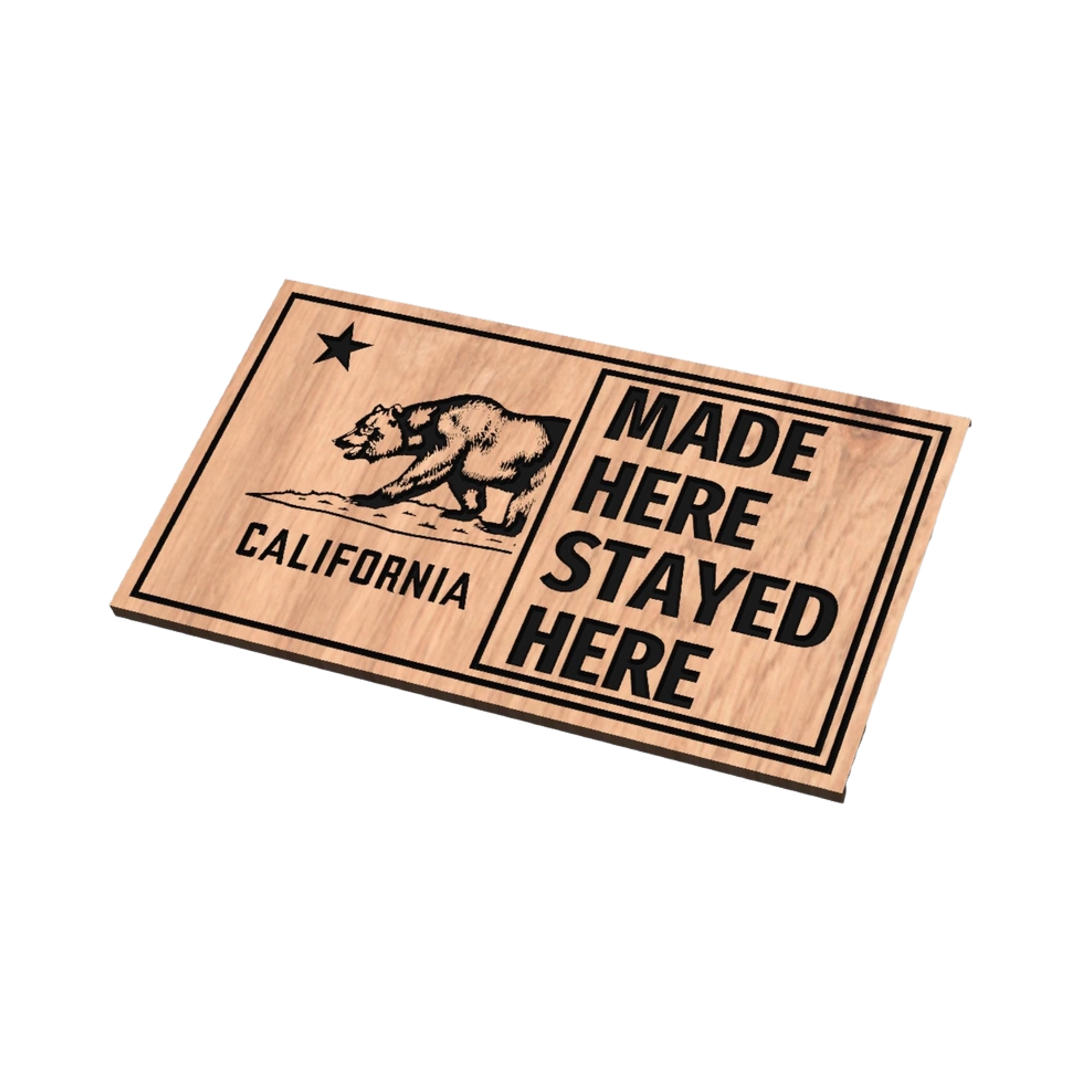 California State Pride detail view, ready for laser cutting and CNC routing