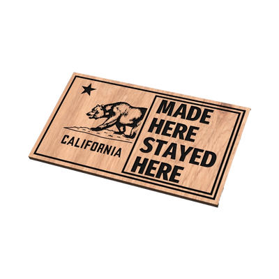 California State Pride detail view, ready for laser cutting and CNC routing
