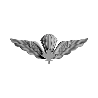 Canadian Military Jump (Airborne) Wings STL file for 3D printing and CNC routing, LightBurn and Vectric ready