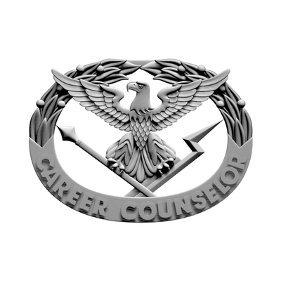 Career Counselor Badge STL file for 3D printing and CNC routing, LightBurn and Vectric ready