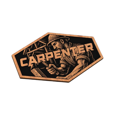 Carpenter SVG file for laser cutting and CNC routing, LightBurn and Vectric ready
