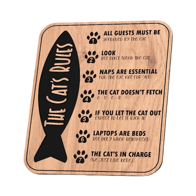 Cat Rules design preview, home, signs & decor