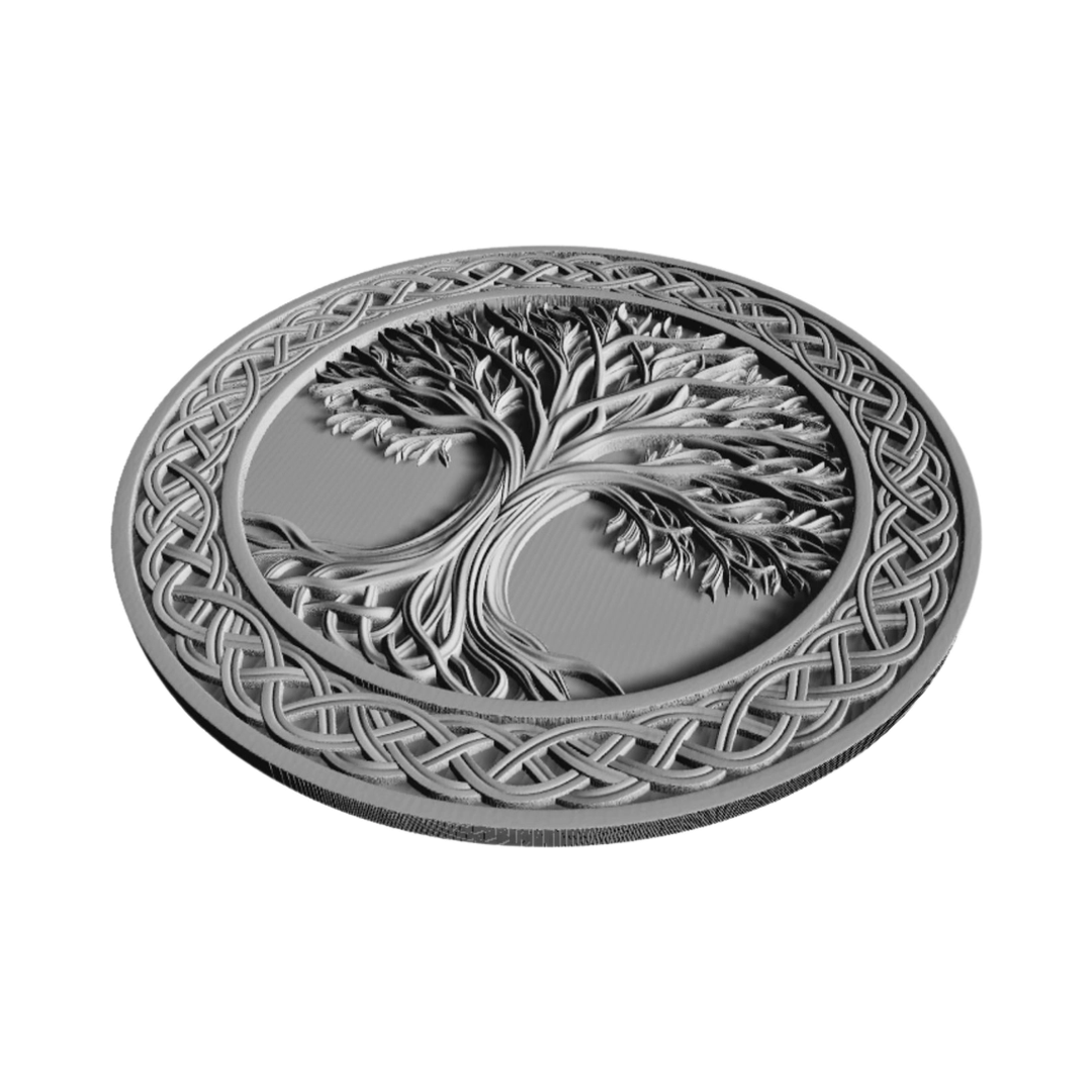 Celtic Tree of Life detail view, ready for 3D printing and CNC routing