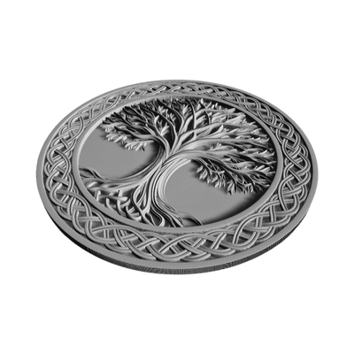 Celtic Tree of Life detail view, ready for 3D printing and CNC routing
