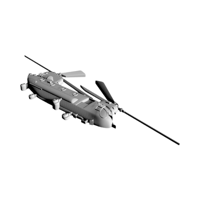 CH-47 Chinook Helicopter detail view, ready for 3D printing and CNC routing