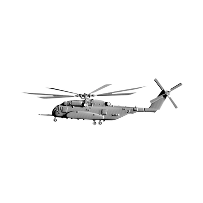 CH-53 King Stallion STL file for 3D printing and CNC routing, LightBurn and Vectric ready