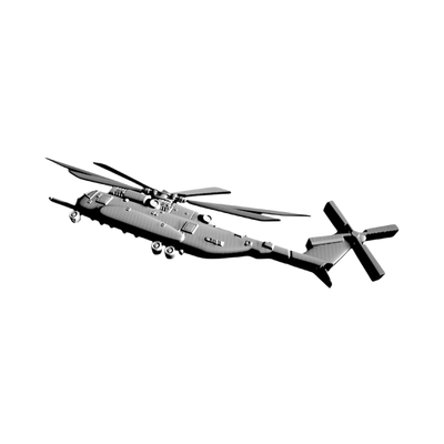 CH-53 King Stallion detail view, ready for 3D printing and CNC routing