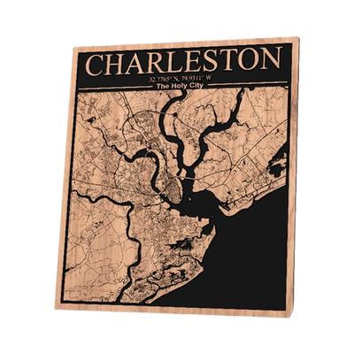 Charleston, South Carolina City Map design preview, us states