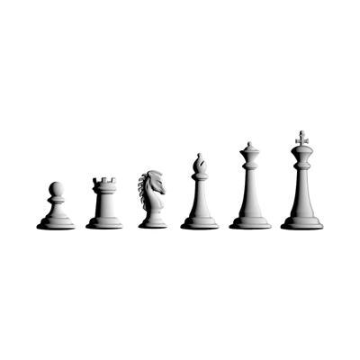 Chess Set STL file for 3D printing and CNC routing, LightBurn and Vectric ready