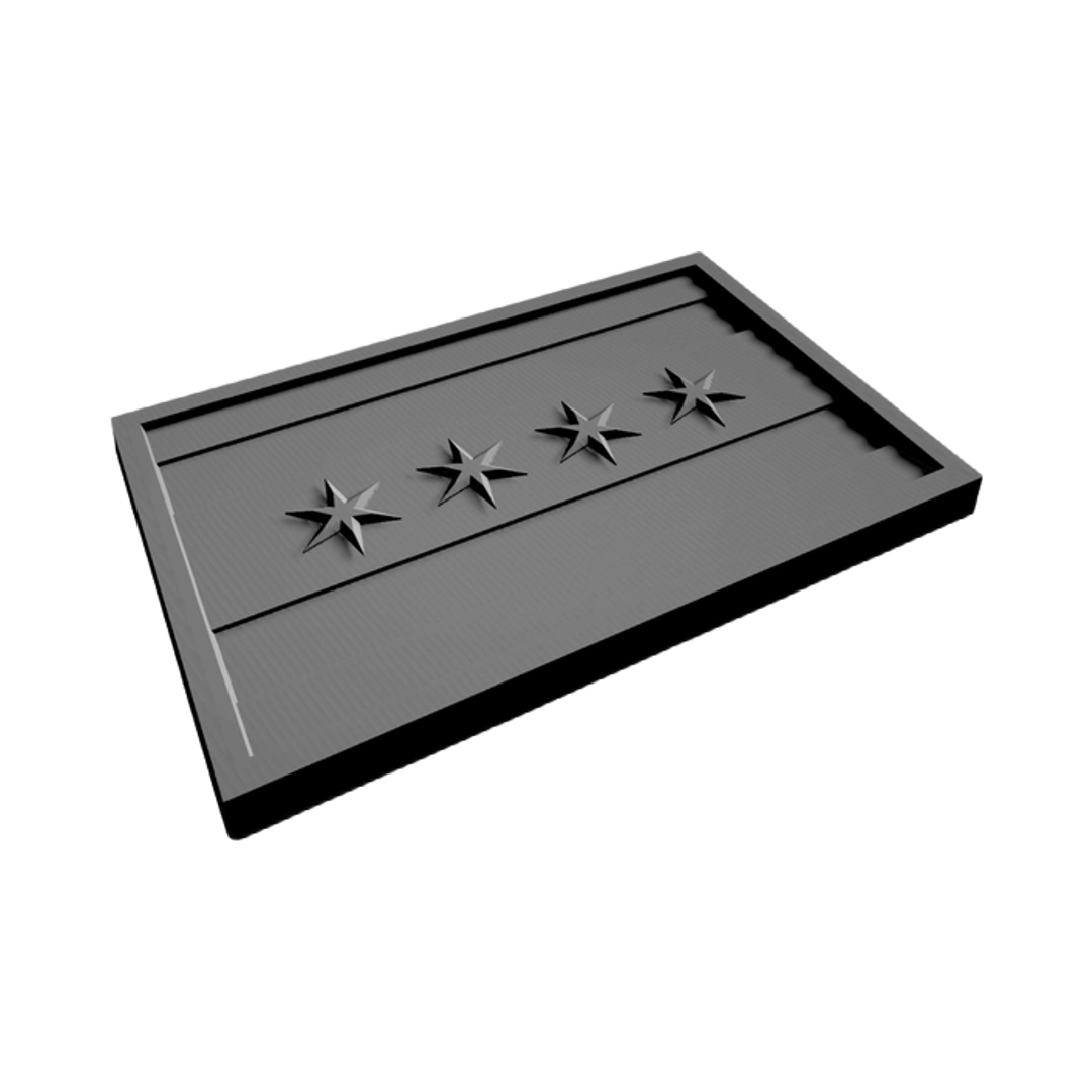 Chicago Flag STL file included with instant download