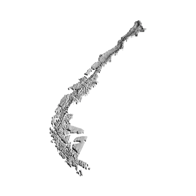 Chile Terrain Map design preview, countries & world