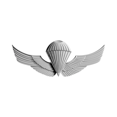 Chile Military Jump (Airborne) Wings STL file for 3D printing and CNC routing, LightBurn and Vectric ready