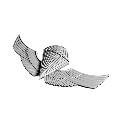 Chile Military Jump (Airborne) Wings detail view, ready for 3D printing and CNC routing